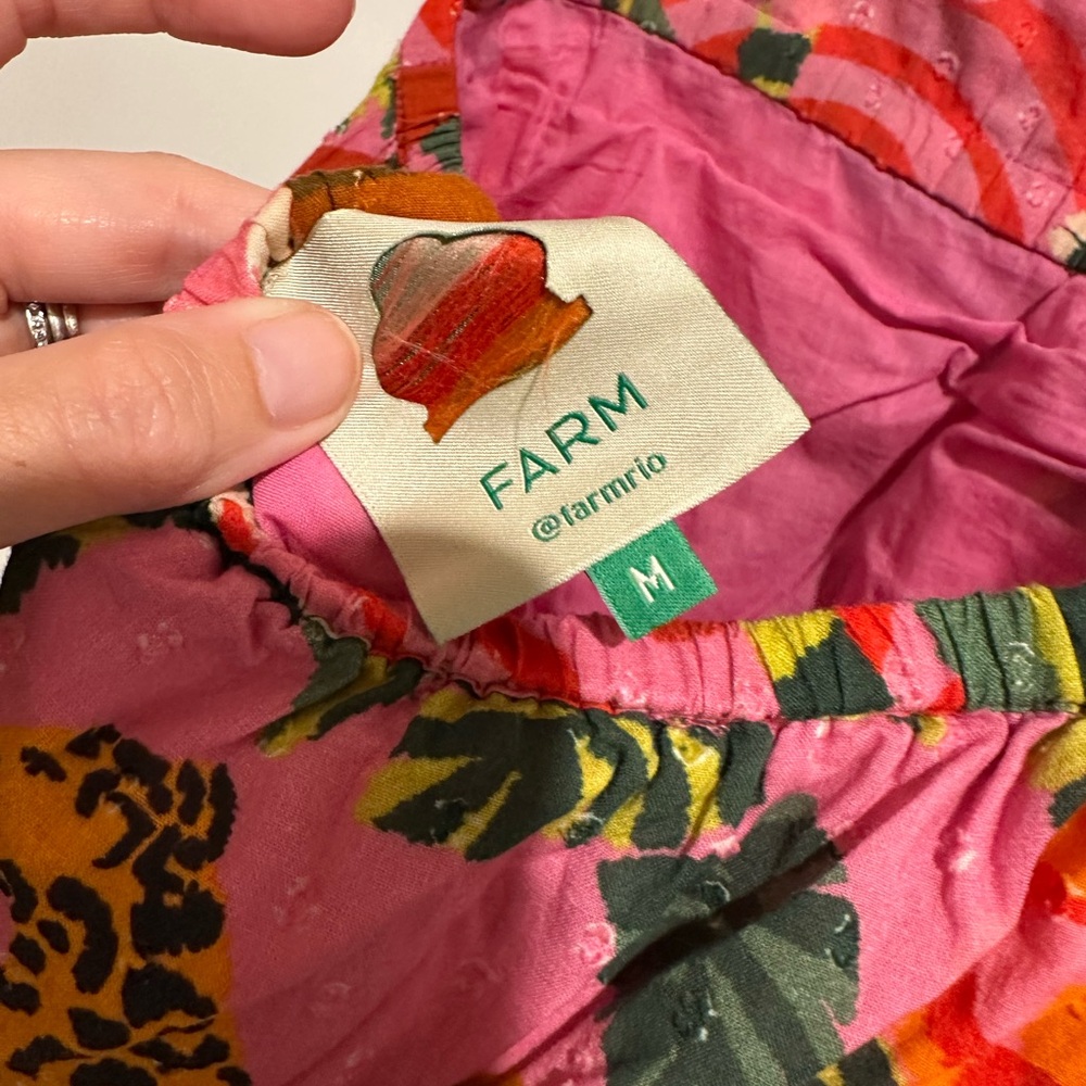 Farm Rio Medium Floral Pink Maxi Dress - Picture 4 of 5